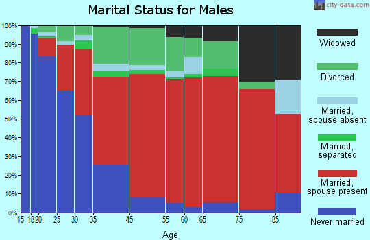 Pine Hills-St. Phillips marital status for males