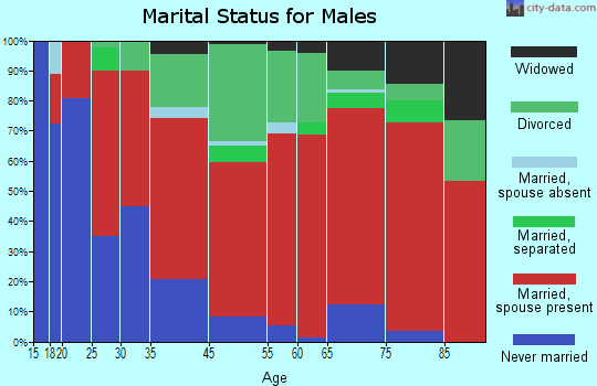 Rocky Boy's marital status for males