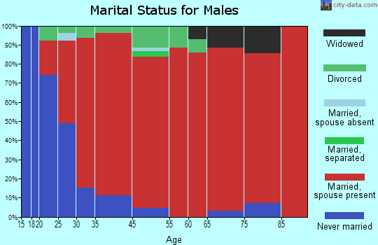 South Toole marital status for males