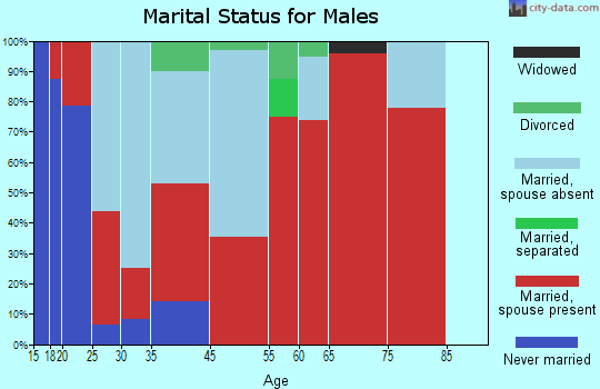 West End marital status for males