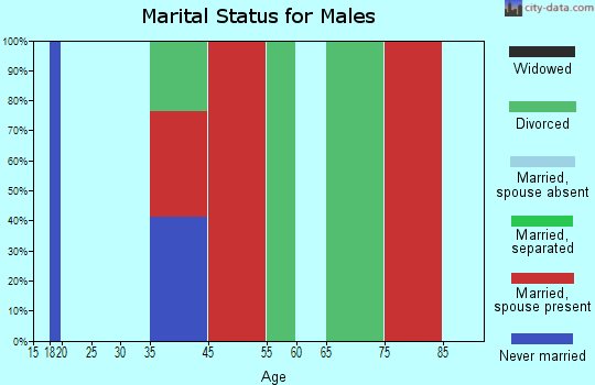 Amargosa Valley marital status for males