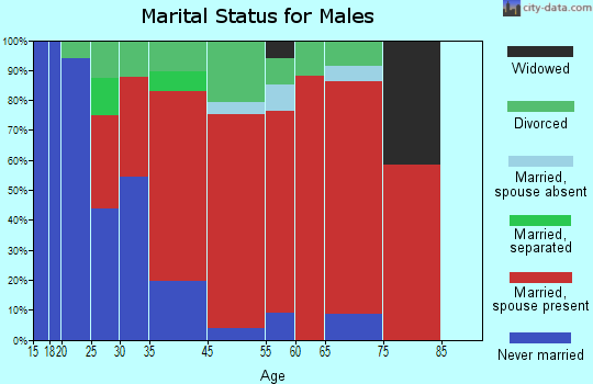 Colebrook marital status for males