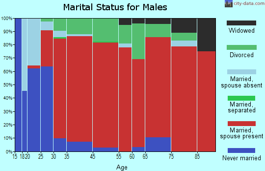 North Hampton marital status for males