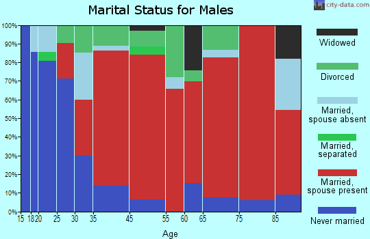 East De Baca marital status for males