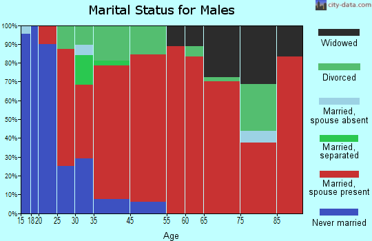 Blooming Grove marital status for males