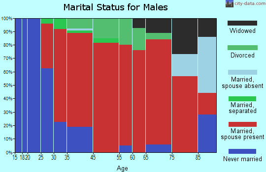 Caroga marital status for males