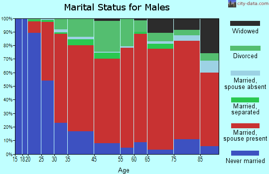 Clarksville marital status for males