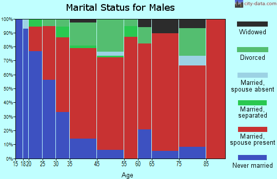 Columbia marital status for males