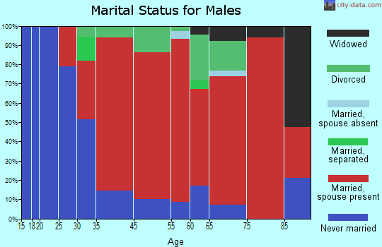 Deerfield marital status for males