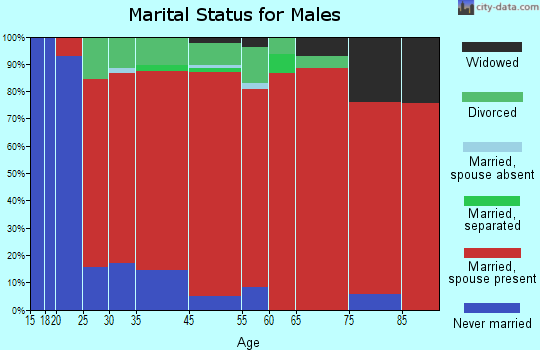 East Fishkill marital status for males