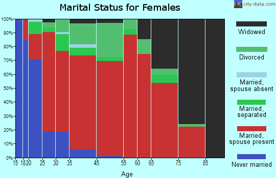 North Salem marital status for females