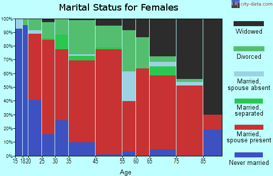Shamrock-Heyburn Lake marital status for females