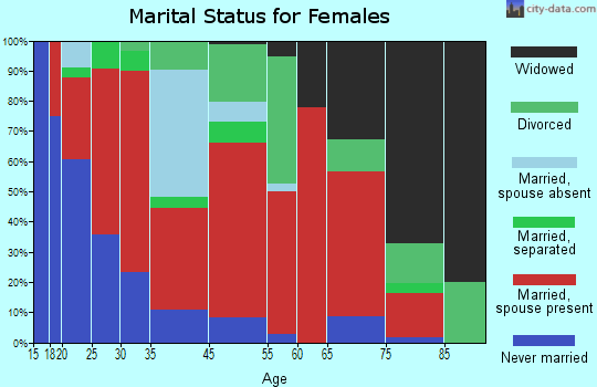 Fort Motte-Lone Star marital status for females