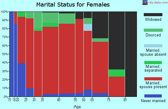 Chestnut Hill marital status for females