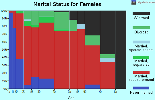 Elk Valley marital status for females