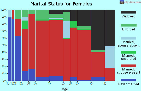 Brazosport marital status for females