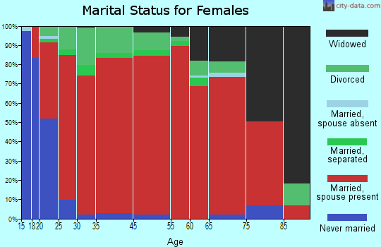 Palo Pinto-Santo marital status for females