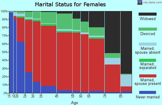 West Bexar marital status for females