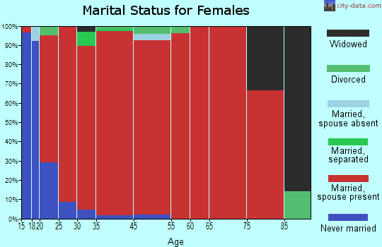 Red Mesa marital status for females