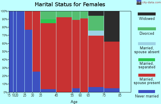 Clallam Bay-Neah Bay marital status for females