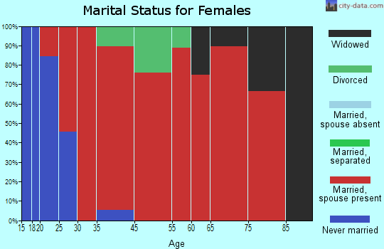 Rock Elm marital status for females