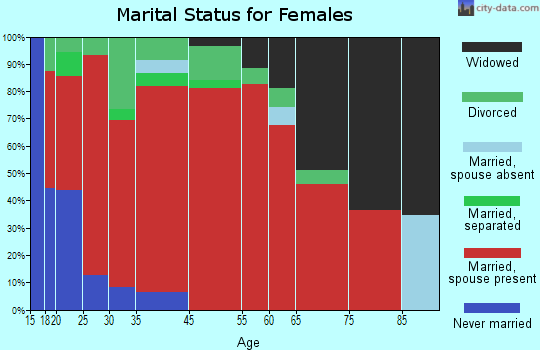 Big Sandy-Duncanville marital status for females