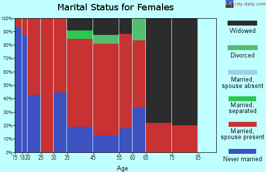 Dixons Mill marital status for females
