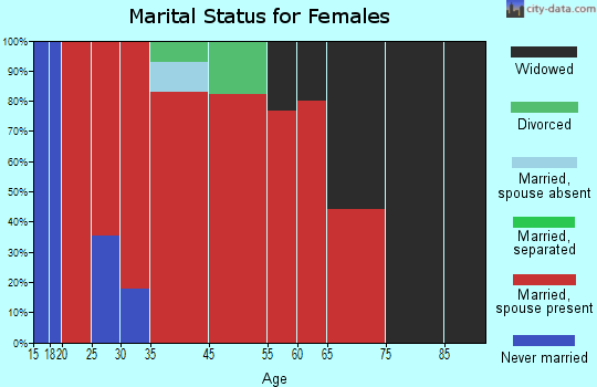 Sugar Valley-Resaca marital status for females