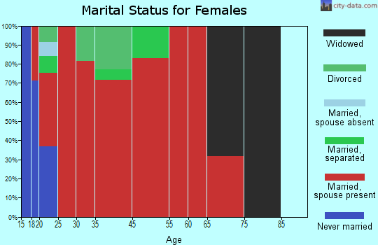 Burning Springs marital status for females
