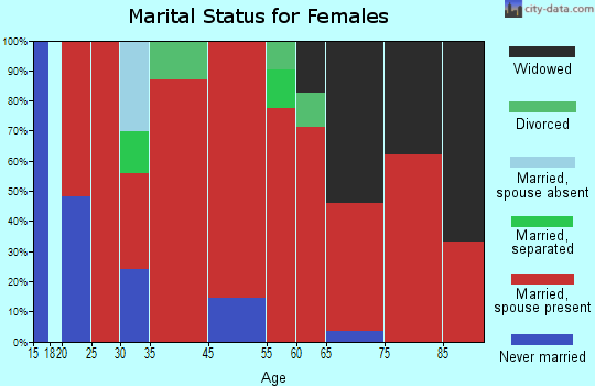 Mineral Springs marital status for females
