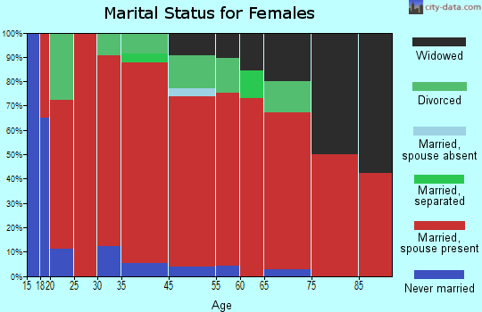 Welchs Creek marital status for females