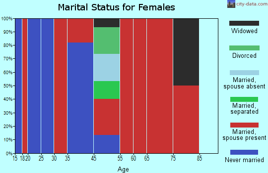 Brooksville marital status for females