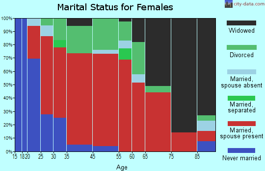 Deer Isle marital status for females