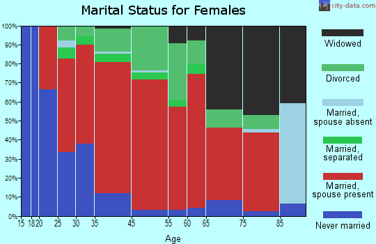 District 8, Bryantown marital status for females