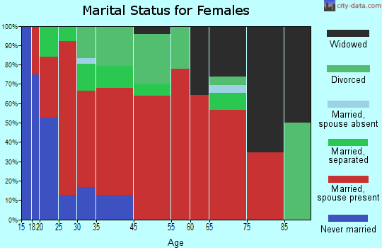 District 20, Lewistown marital status for females