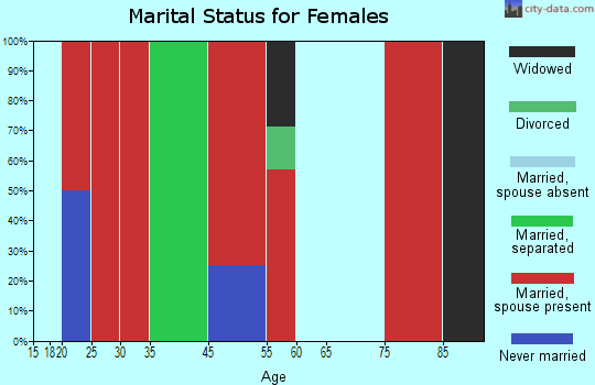Deerfield marital status for females