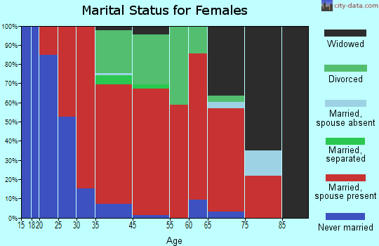 Black Brook marital status for females