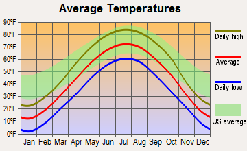 Magnolia, Minnesota average temperatures