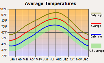 New Chapel Hill, Texas average temperatures