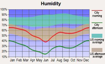 Tuba City, Arizona humidity