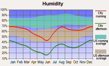 North Pinal, Arizona humidity