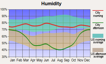 Baker, Montana humidity