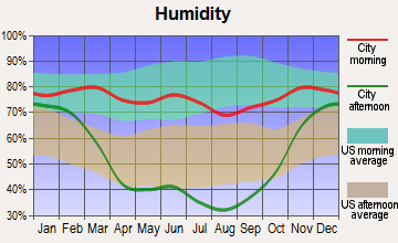 Brockton, Montana humidity