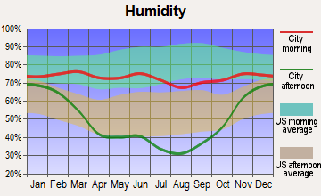 Fort Belknap Agency, Montana humidity