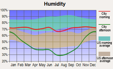 Montana City, Montana humidity
