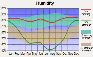 Trout Creek, Montana humidity