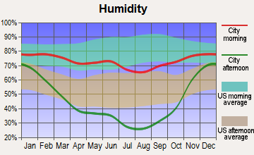 Lima-Centennial Valley, Montana humidity