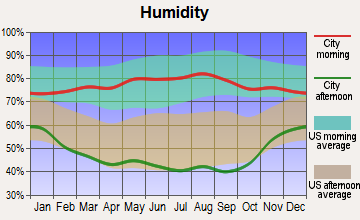 Lodgepole, Nebraska humidity