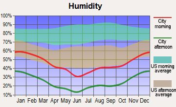 Mount Charleston, Nevada humidity
