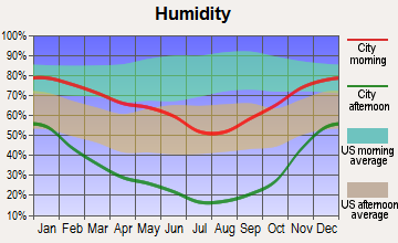 Gerlach-Empire, Nevada humidity